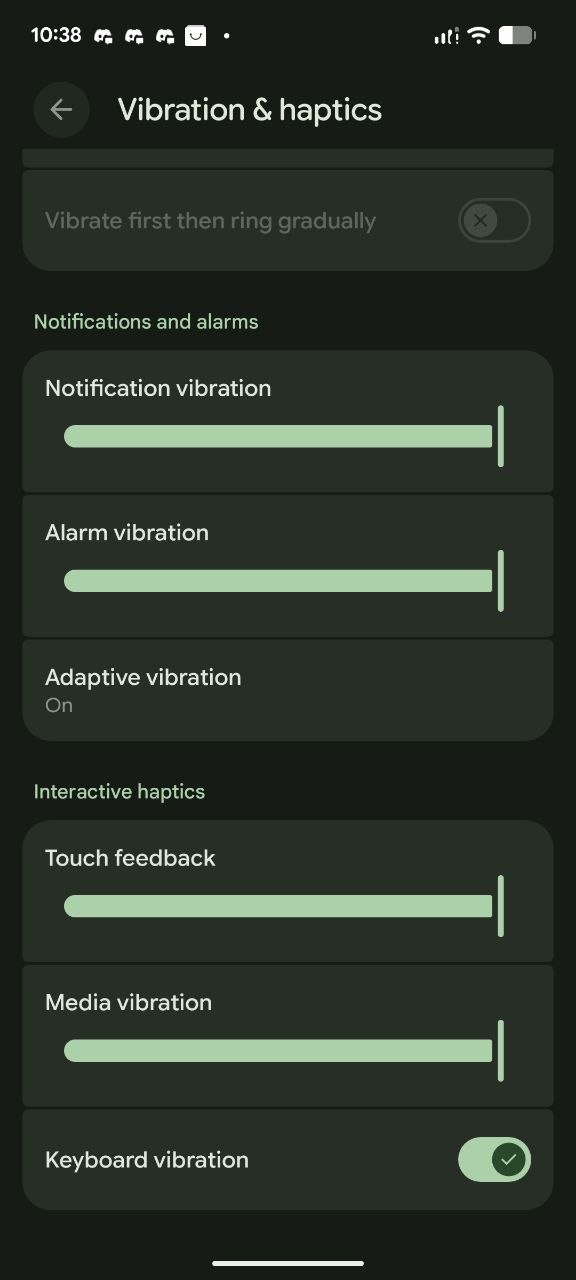 Android Haptic Settings Example