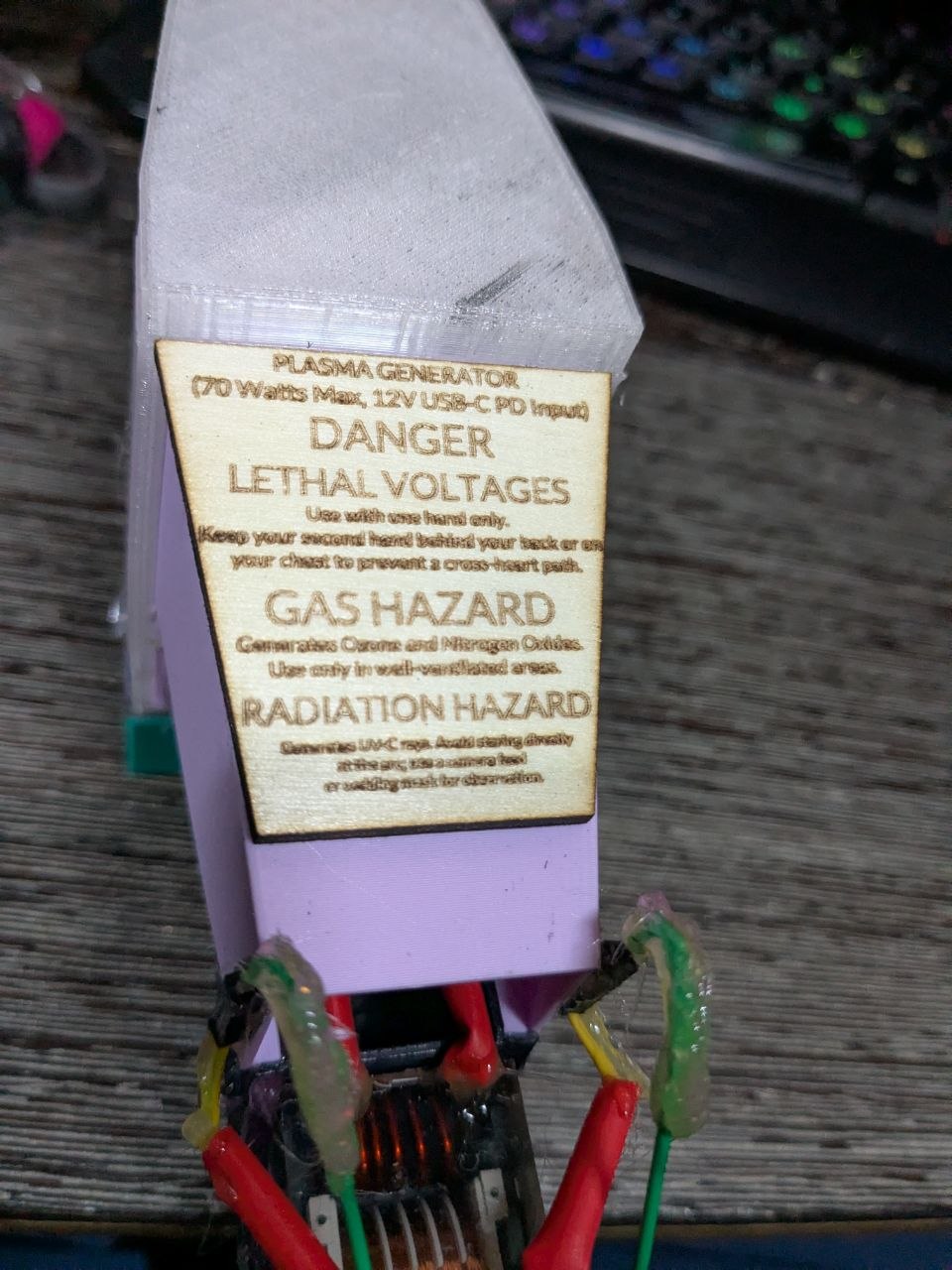 Safety Warning High Voltage